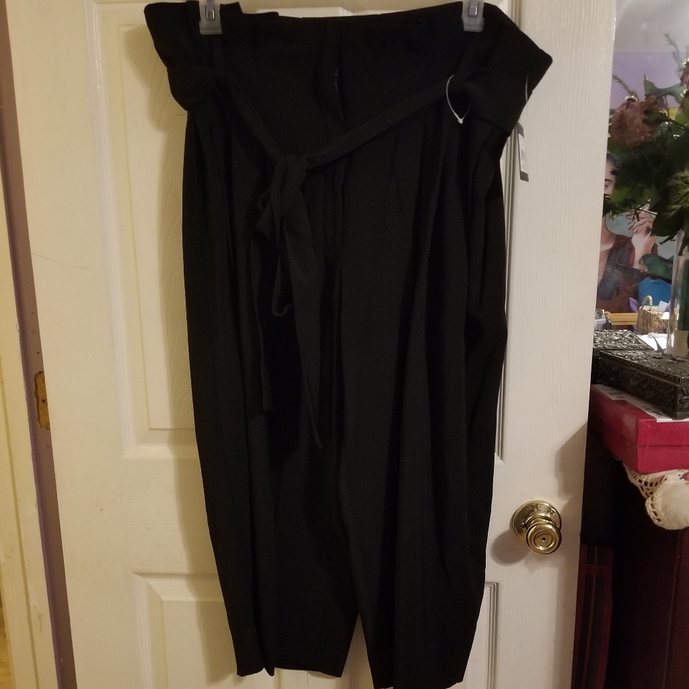 Womens Rachel Roy-Vic High Rise Paperbag Crop pants 16W NWT